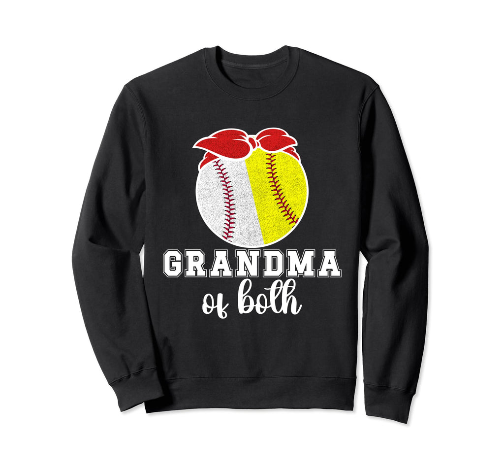 Grandma Both Softball Baseball Sweatshirt - Custom Art Print for Adults - T-Shirt, Sweatshirt, Hoodie