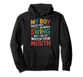 My Might Not Always Swing Baseball Mom Hoodie - Minimalist Print Unisex - T-Shirt, Sweatshirt, Hoodie