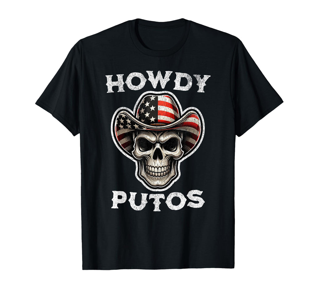 Yeehaw Spirit Howdy Cowboy Skull T-Shirt - Custom Art Print for Adults - T-Shirt, Sweatshirt, Hoodie