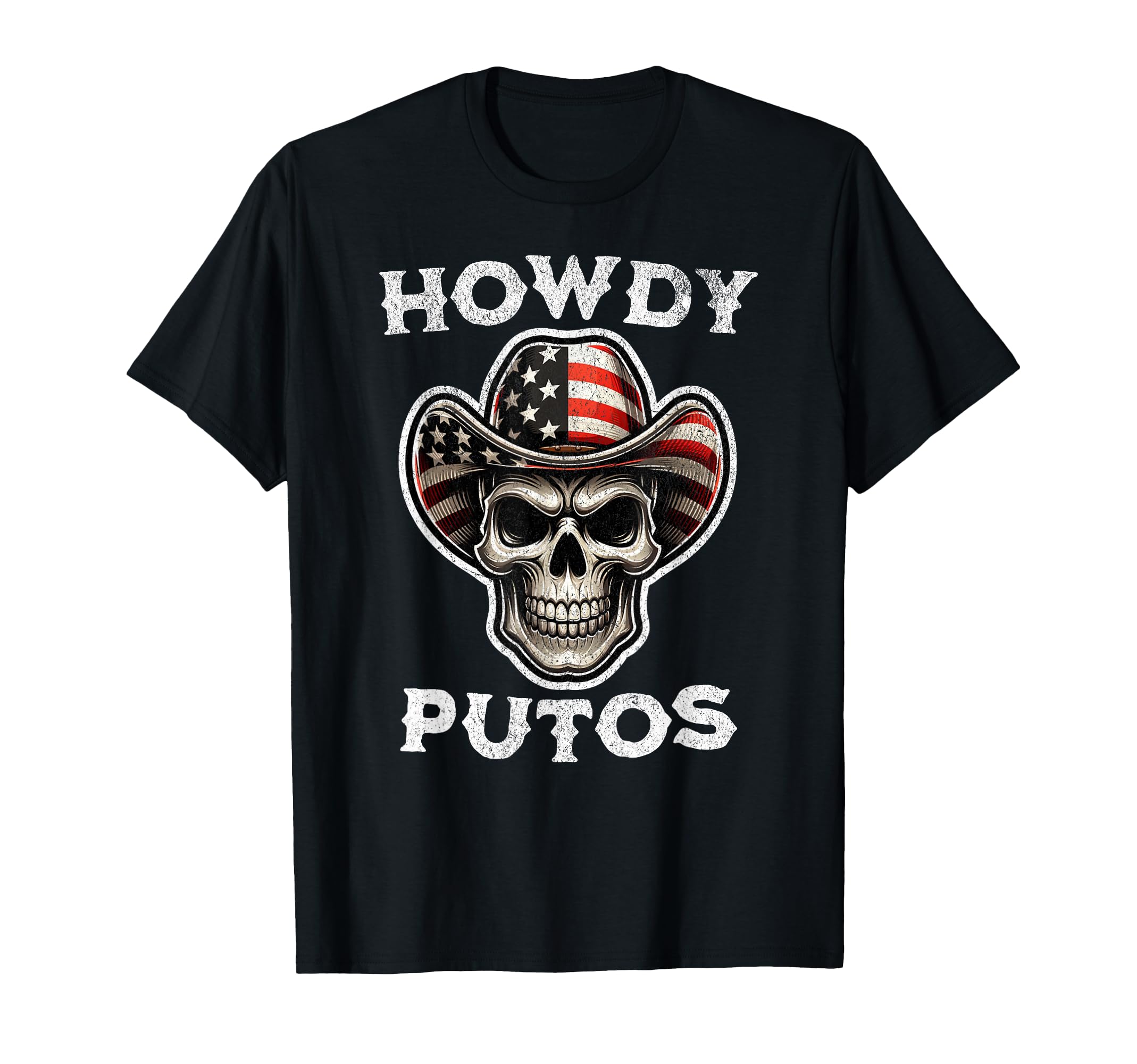 Yeehaw Spirit Howdy Cowboy Skull T-Shirt - Custom Art Print for Adults - T-Shirt, Sweatshirt, Hoodie