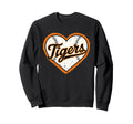 Tigers Baseball Heart Fans Sports Sweatshirt - Streetwear Style for Adults - T-Shirt, Sweatshirt, Hoodie