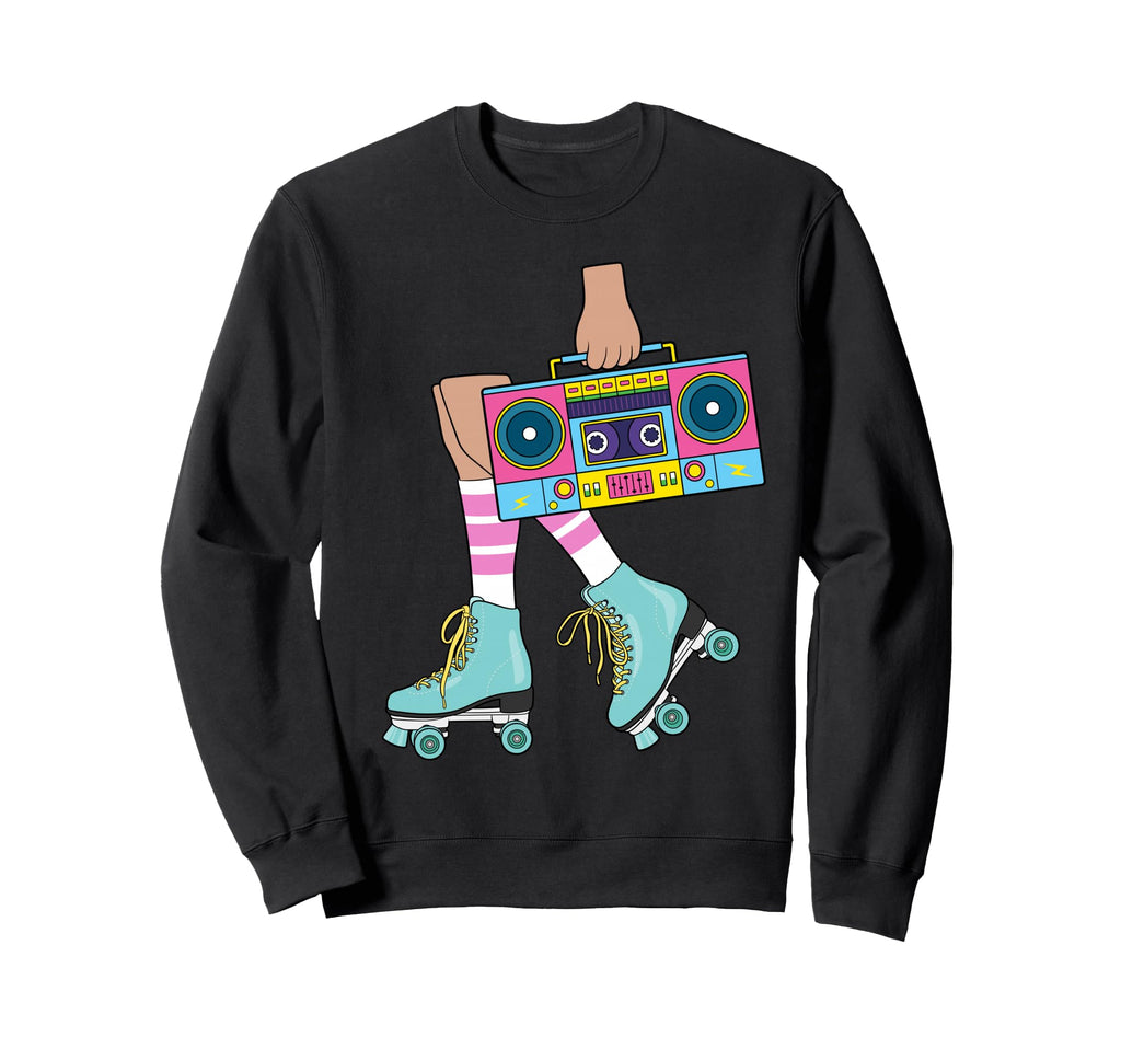 Roller Skating 80S Roller Funny Sweatshirt - Trendy Graphic for Adults - T-Shirt, Sweatshirt, Hoodie