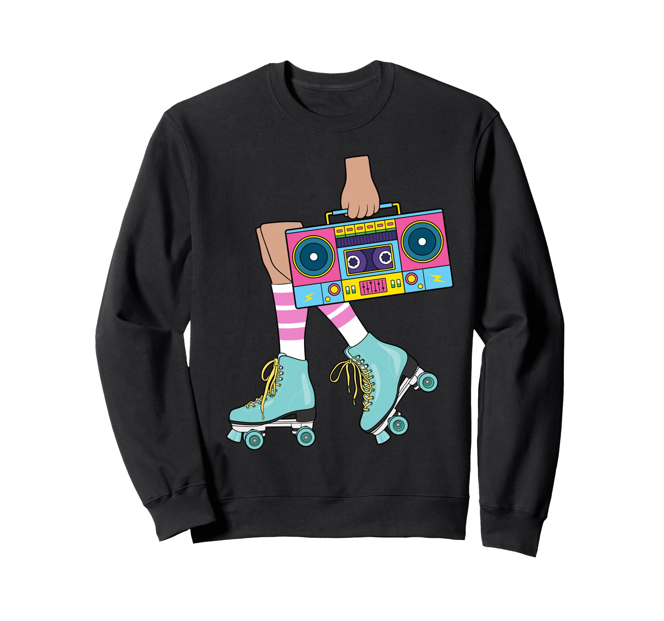 Roller Skating 80S Roller Funny Sweatshirt - Trendy Graphic for Adults - T-Shirt, Sweatshirt, Hoodie