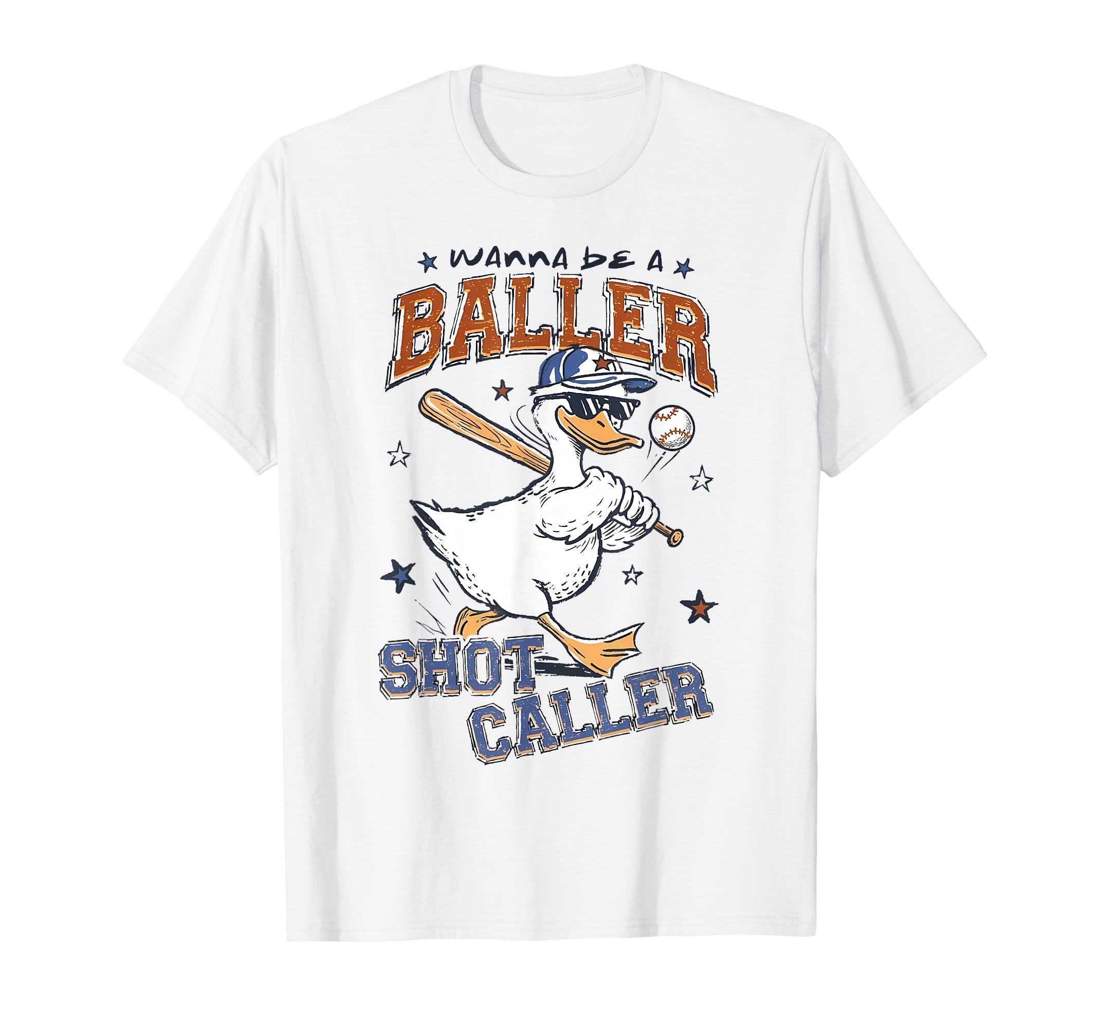 Baseball Funny Goose Wanna Be Baller T-Shirt - Aesthetic Graphic Unisex - T-Shirt, Sweatshirt, Hoodie
