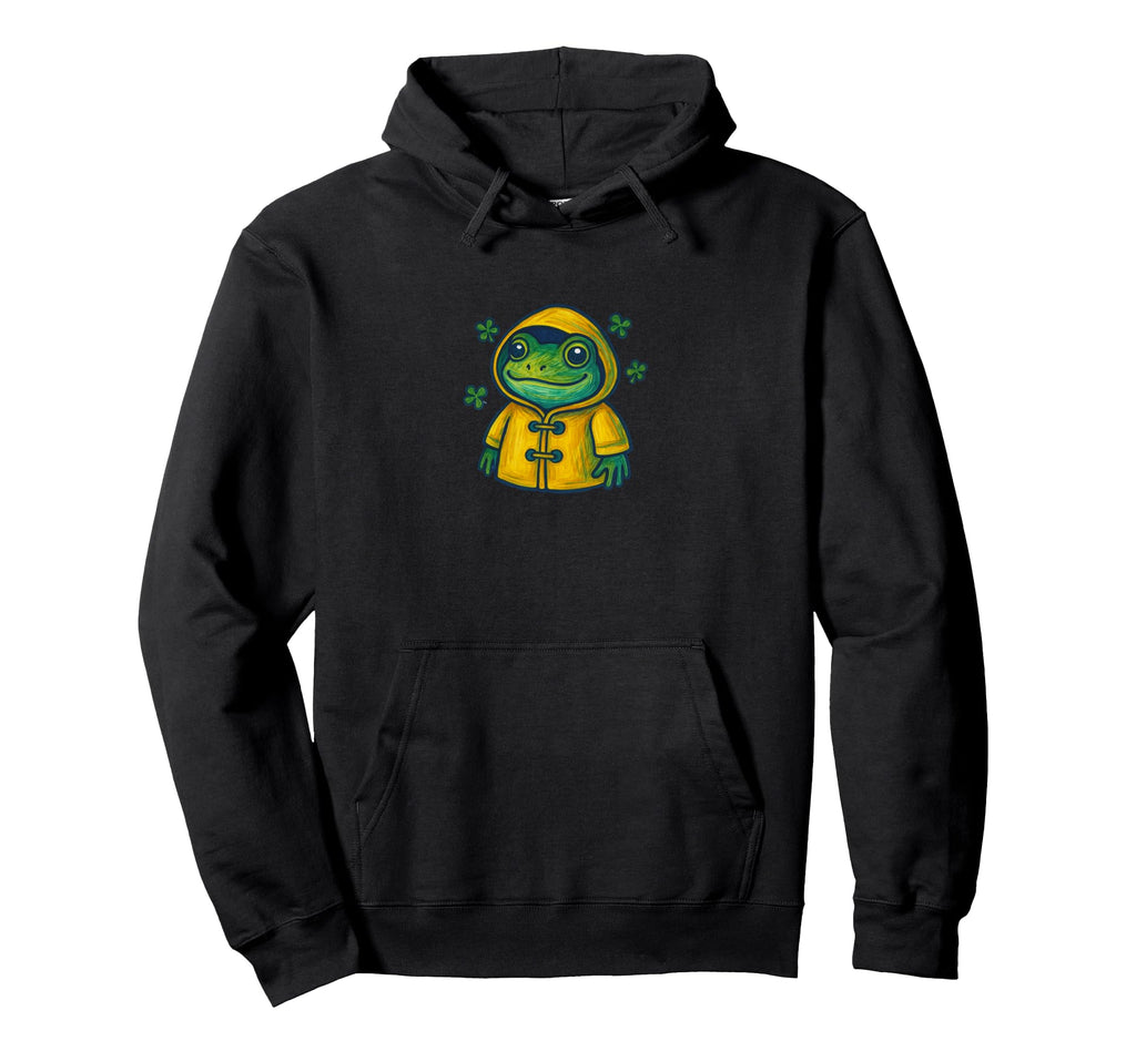 Rainy Frog Spring St Patricks Day Hoodie - Aesthetic Graphic for Adults - T-Shirt, Sweatshirt, Hoodie