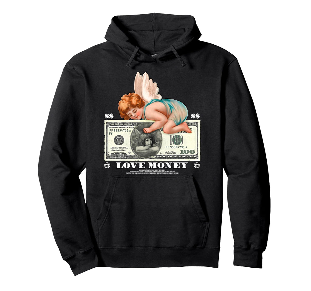 Love Money Angel Aesthetic Edgy Hoodie - Casual Everyday Wear for Adults - T-Shirt, Sweatshirt, Hoodie