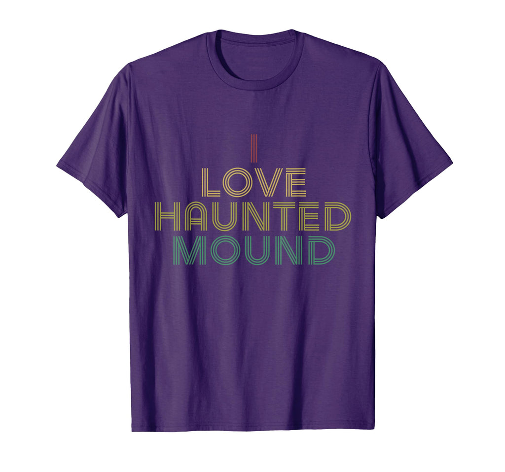 I Love Haunted Mound Bf Distressed T-Shirt - Aesthetic Graphic for Adults - T-Shirt, Sweatshirt, Hoodie