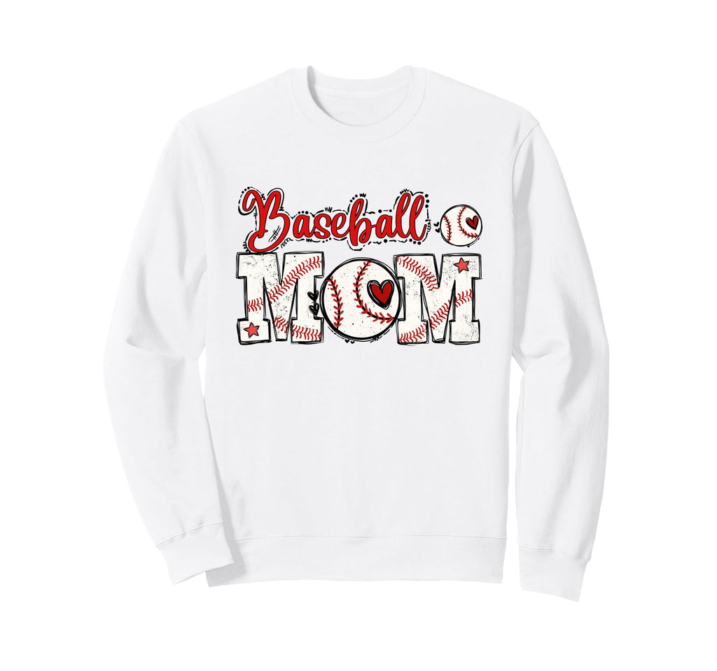 Baseball Mom Super Baseball Sweatshirt - Trendy Graphic Men Women - T-Shirt, Sweatshirt, Hoodie