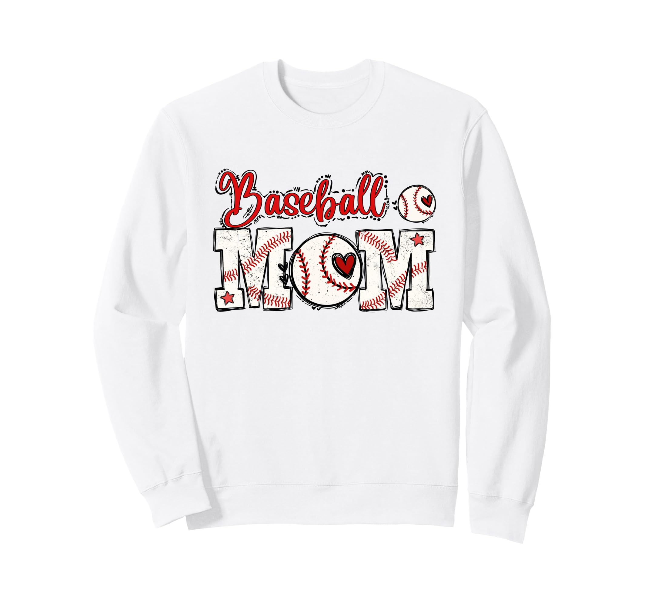 Baseball Mom Super Baseball Sweatshirt - Trendy Graphic Men Women - T-Shirt, Sweatshirt, Hoodie