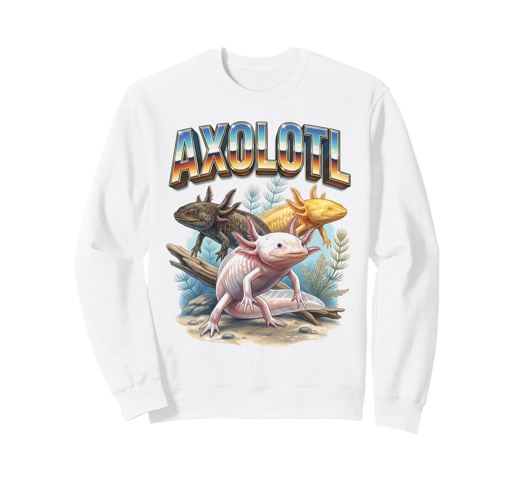 Axolotl 70S 90S Axolotl Animal Lover Sweatshirt - Trendy Graphic Men Women - T-Shirt, Sweatshirt, Hoodie
