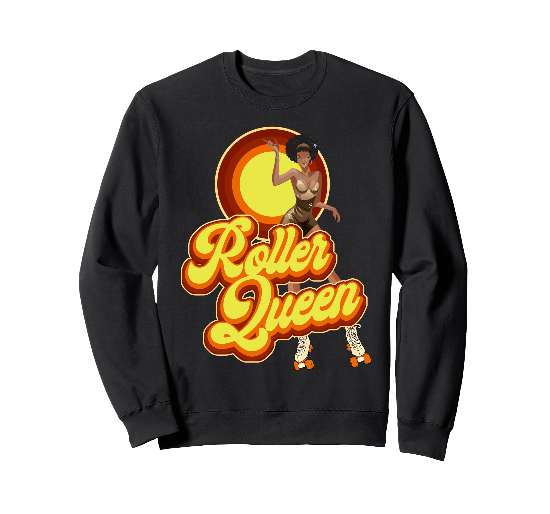 Roller Skating Skate 1970S Afro Sweatshirt - Streetwear Style Unisex - T-Shirt, Sweatshirt, Hoodie