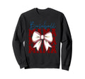 Baseball Mama Bow Unique Sweatshirt - Casual Everyday Wear Unisex - T-Shirt, Sweatshirt, Hoodie