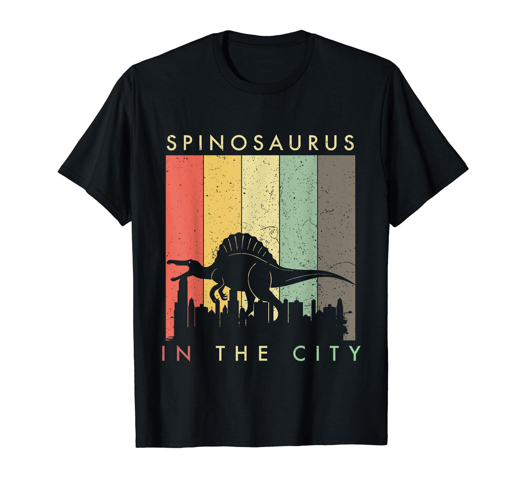 Distressed Spinosaurus City Dinosaur T-Shirt - Trendy Graphic Unisex - T-Shirt, Sweatshirt, Hoodie