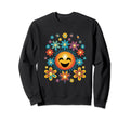 Happy Boho Shabby Chic Floral Sweatshirt - Minimalist Print for Adults - T-Shirt, Sweatshirt, Hoodie