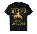 Metallic Gold Wyoming Cowboy State T-Shirt - Custom Art Print for Adults - T-Shirt, Sweatshirt, Hoodie