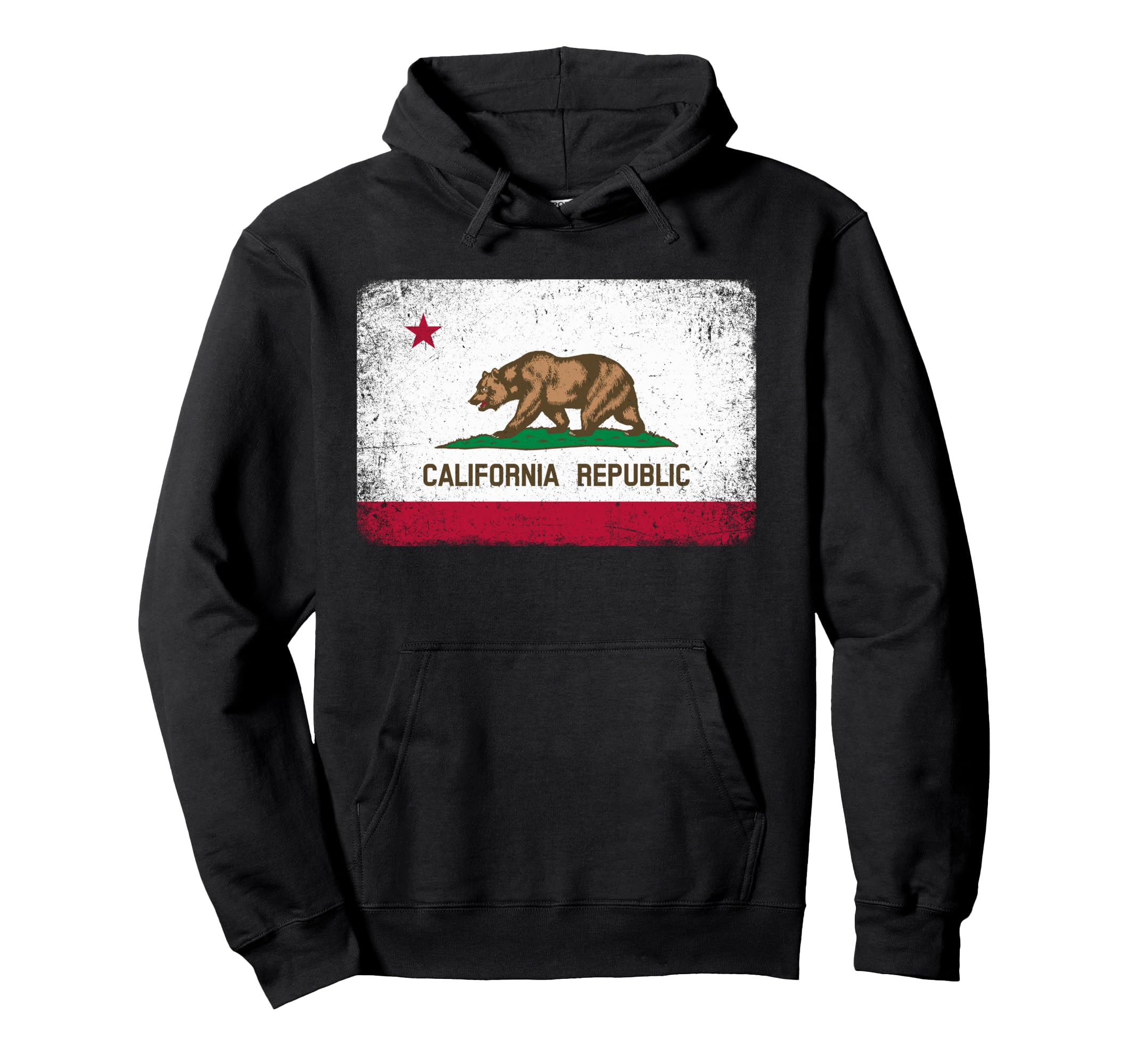 California Flag Republic Distressed Gift Hoodie - Trendy Graphic for Adults - T-Shirt, Sweatshirt, Hoodie