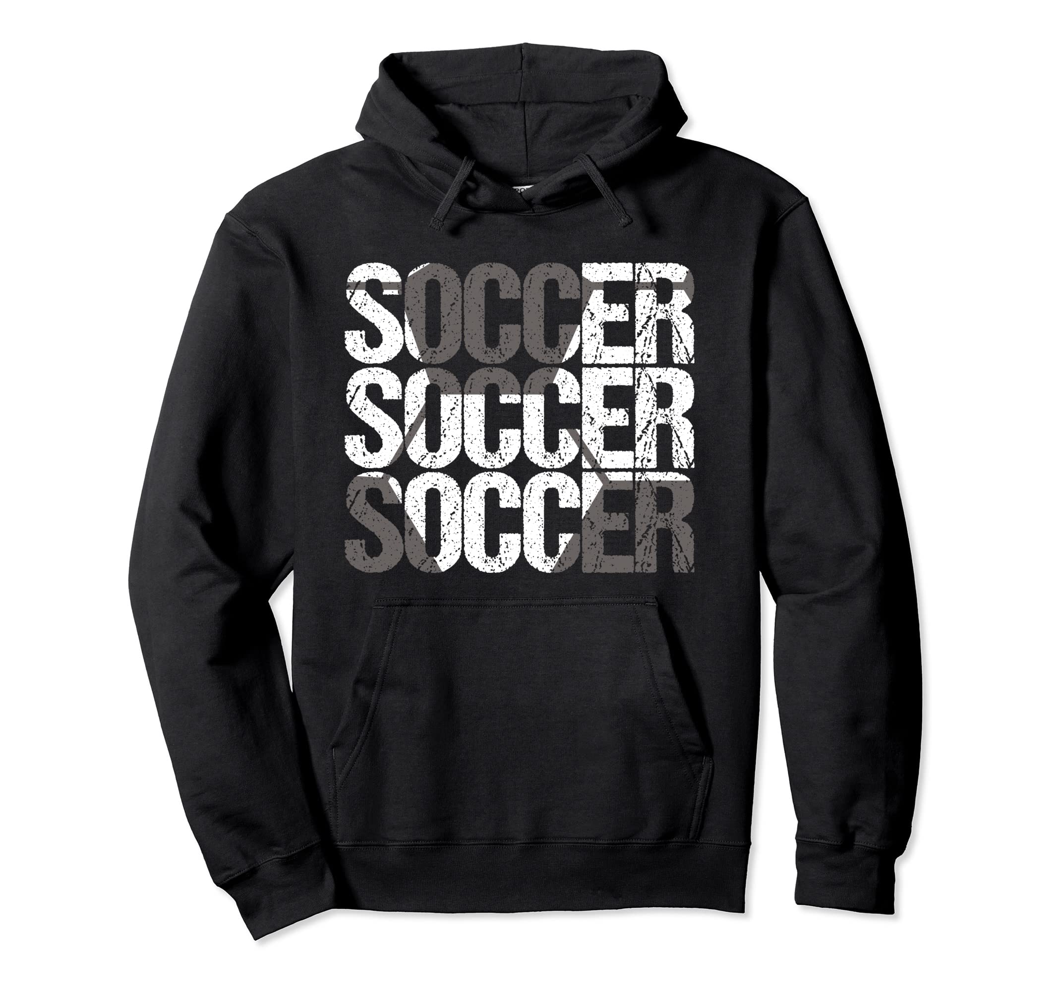 Soccer Distressed Ball Team Soccer Hoodie - Trendy Graphic for Adults - T-Shirt, Sweatshirt, Hoodie