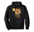 Pomeranian Art Celestial Moon Galaxy Hoodie - Novelty Apparel Unisex - T-Shirt, Sweatshirt, Hoodie