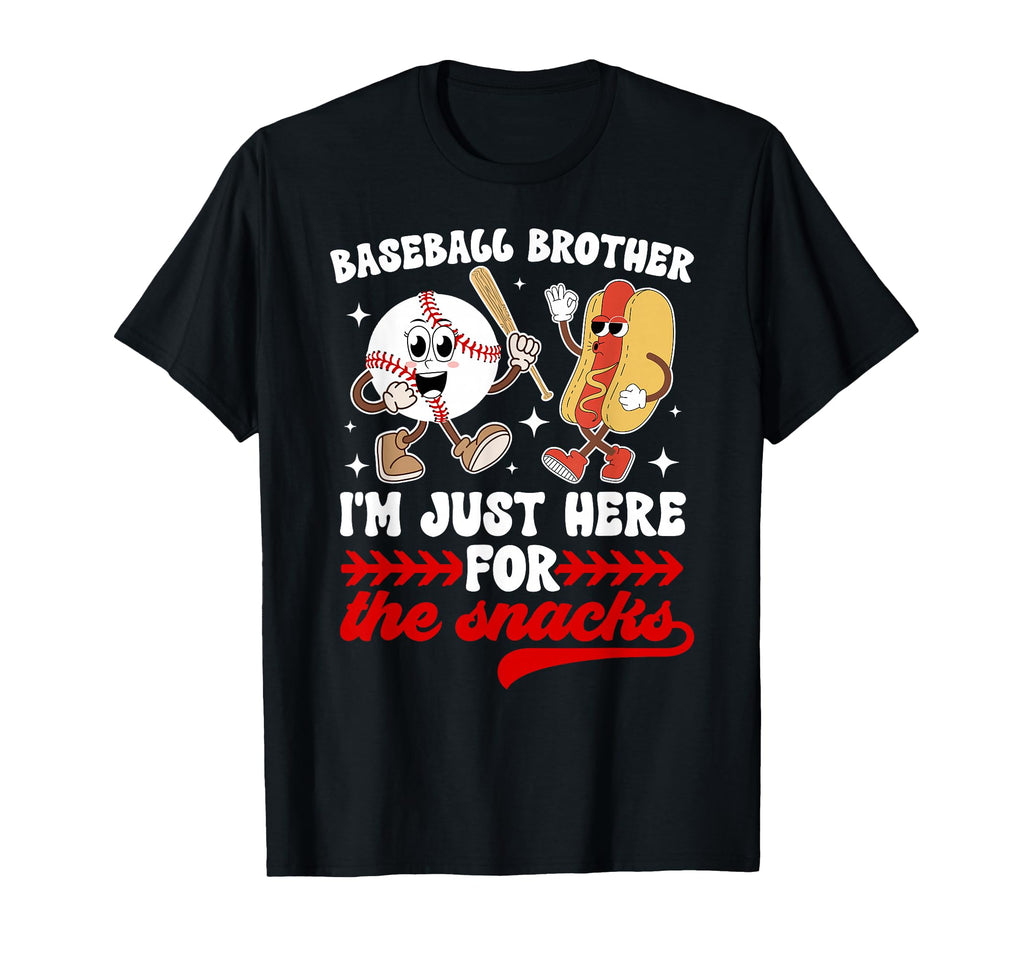 Baseball Brother Baseball Player Groovy T-Shirt - Unique Graphic Men Women - T-Shirt, Sweatshirt, Hoodie
