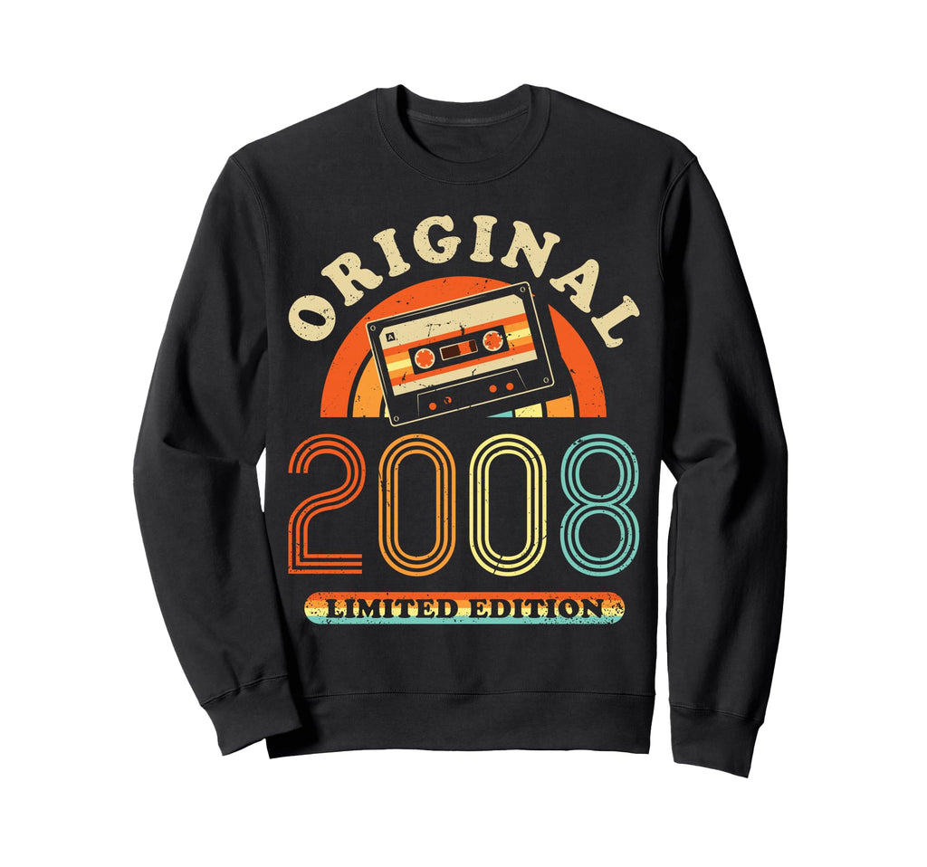 2008 Cassette Tape 18Th Birthday Sweatshirt - Minimalist Print for Adults - T-Shirt, Sweatshirt, Hoodie