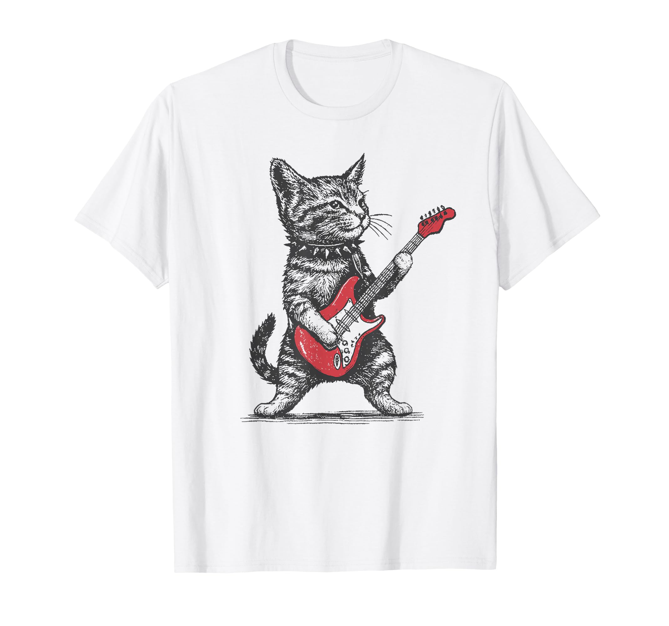 Cat Playing Guitar T-Shirt - Unique Graphic Men Women - T-Shirt, Sweatshirt, Hoodie