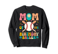 Mom Birthday Baller Groovy Baseball Sweatshirt - Graphic Print Unisex - T-Shirt, Sweatshirt, Hoodie