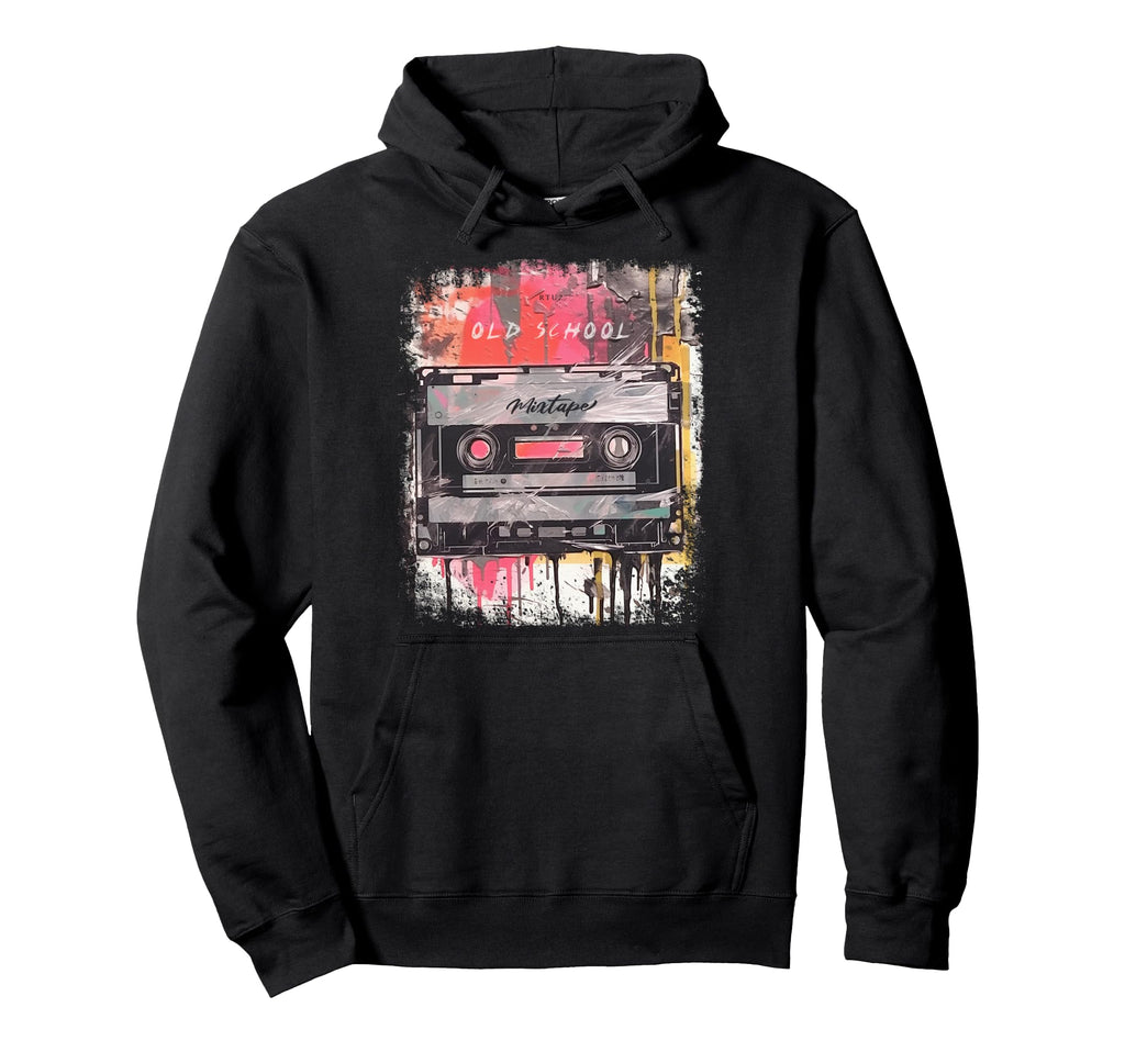 Y2K Streetwear Old School Music Tape Hoodie - Custom Art Print Unisex - T-Shirt, Sweatshirt, Hoodie