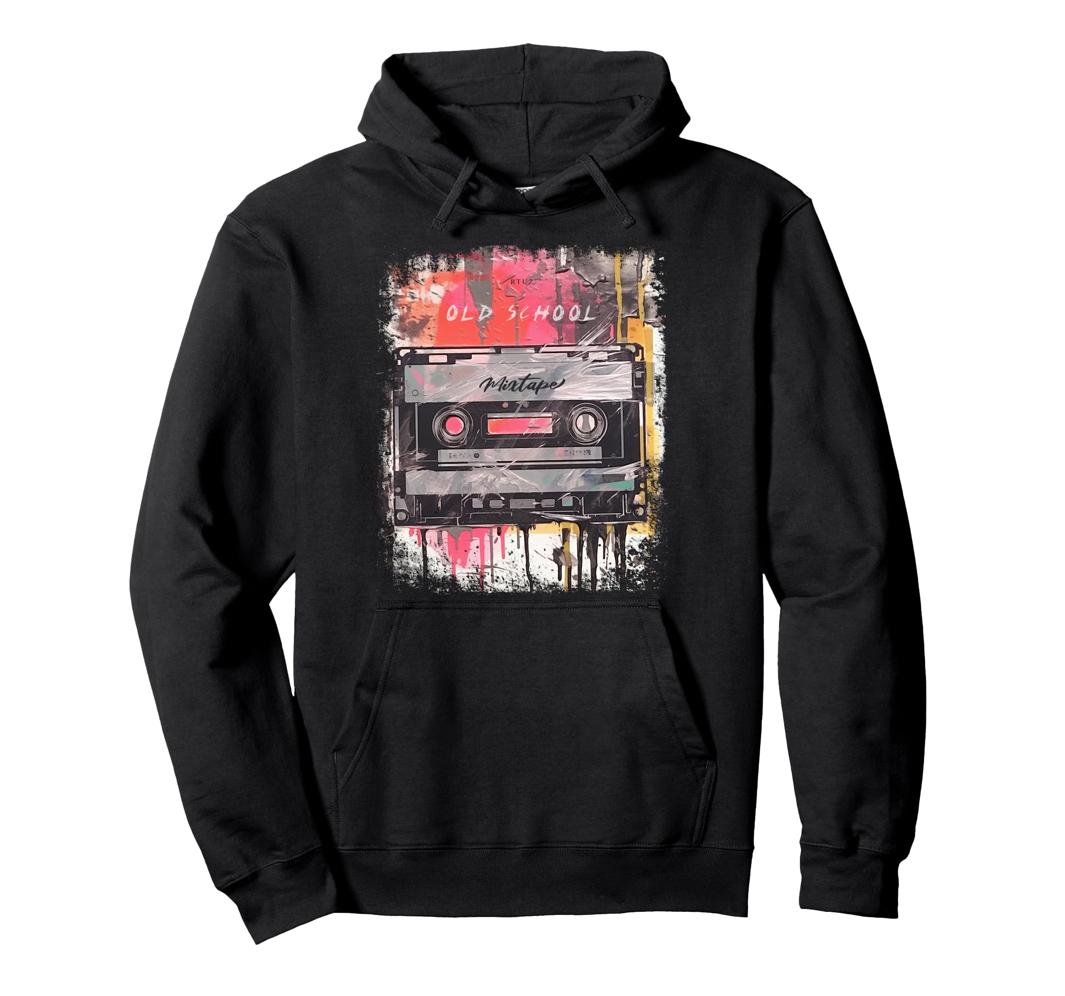 Y2K Streetwear Old School Music Tape Hoodie - Custom Art Print Unisex - T-Shirt, Sweatshirt, Hoodie