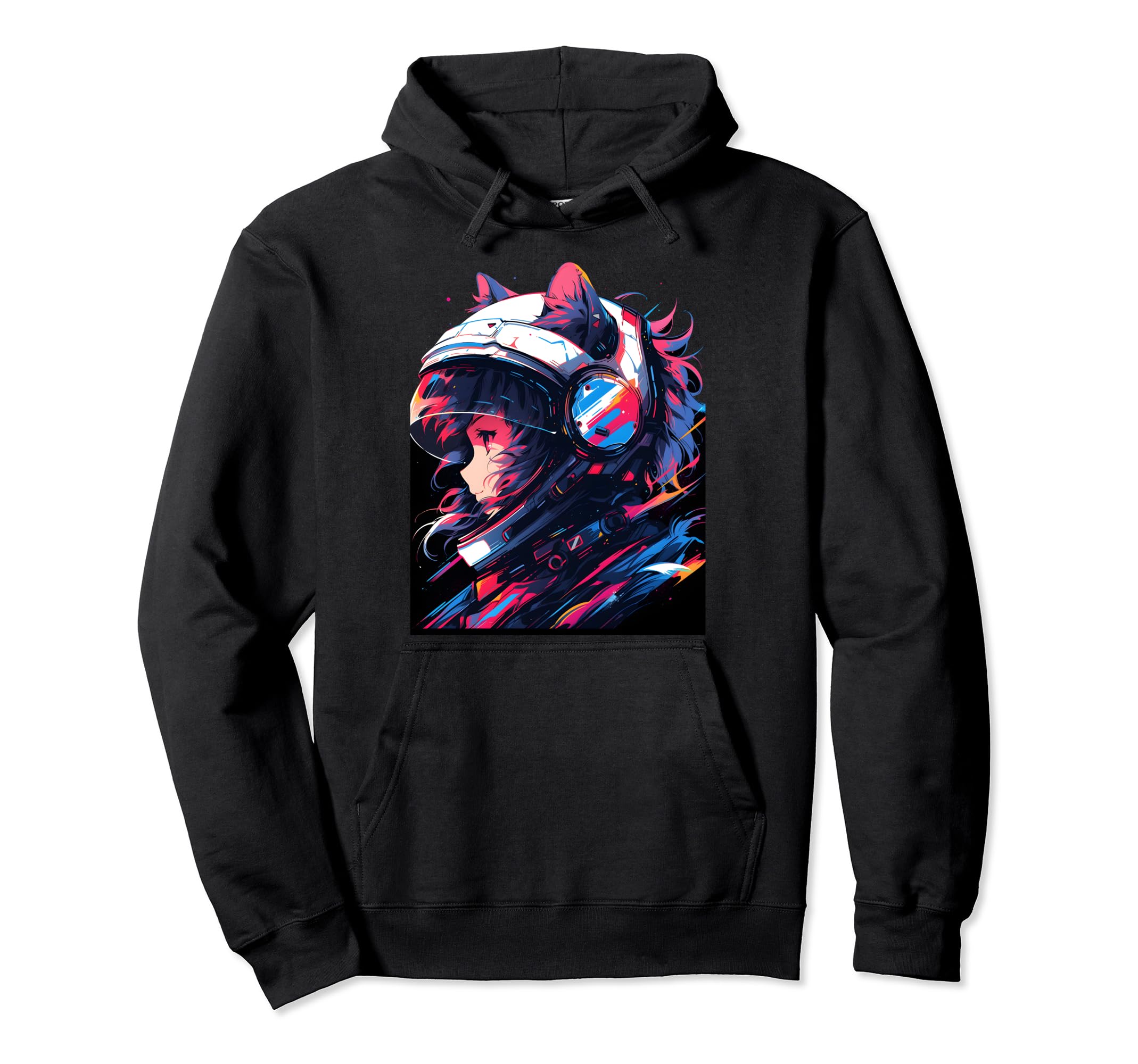 80S 90S Aesthetic Vaporwave Space Cat Hoodie - Trendy Graphic Men Women - T-Shirt, Sweatshirt, Hoodie
