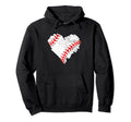 Mothers Day Distressed Heart Baseball Hoodie - Graphic Print for Adults - T-Shirt, Sweatshirt, Hoodie