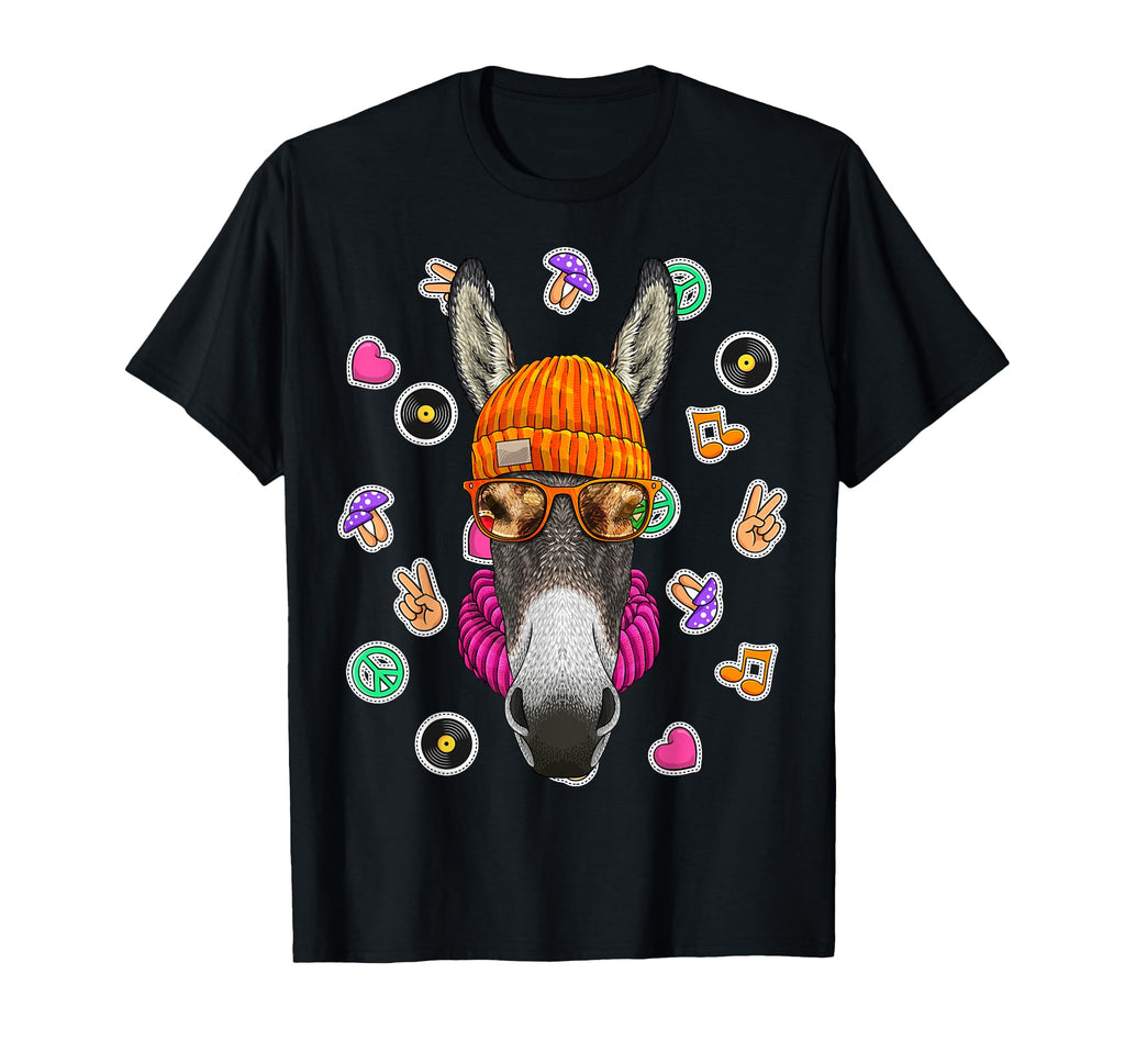 Hipster Donkey Geek Nerd Glasses Animal T-Shirt - Unique Graphic Men Women - T-Shirt, Sweatshirt, Hoodie