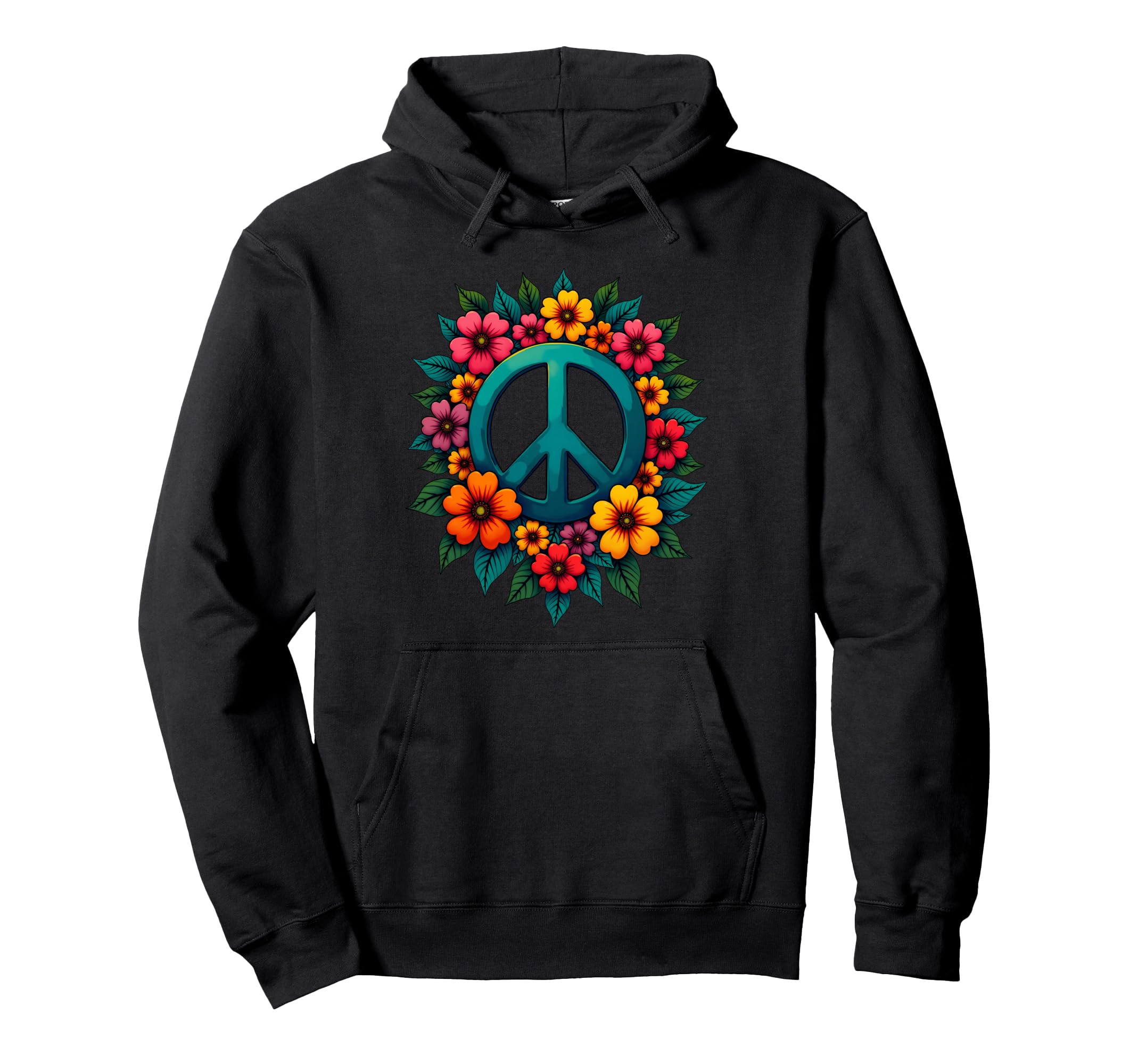 60S 70S Flower Power Groovy Love Hoodie - Custom Art Print for Adults - T-Shirt, Sweatshirt, Hoodie