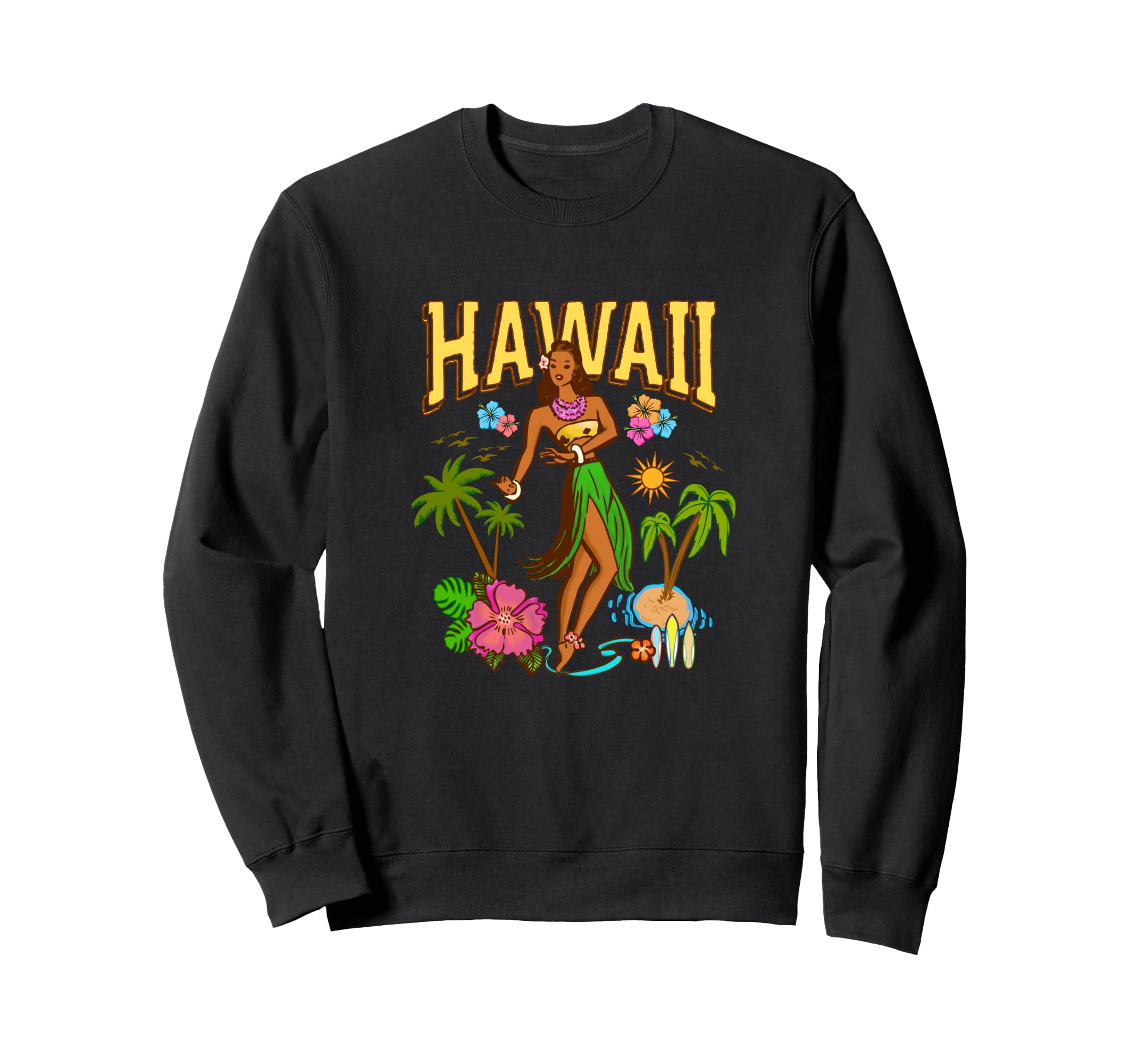 Hawaii Hula Aloha Beach Tiki Pinup Sweatshirt - Streetwear Style Men Women - T-Shirt, Sweatshirt, Hoodie