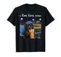 I Live Here Now Ballpark Dachshund T-Shirt - Casual Everyday Wear Unisex - T-Shirt, Sweatshirt, Hoodie