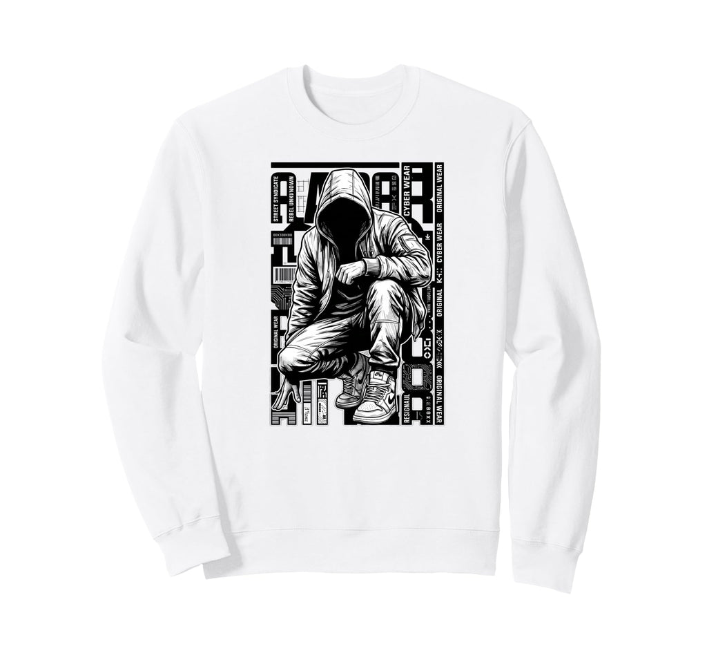 Hip Hop Cyber Street Rebel Shadow Sweatshirt - Unique Graphic Men Women - T-Shirt, Sweatshirt, Hoodie