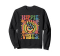 Groovy Hippie Vibes Flower Power Sweatshirt - Aesthetic Graphic for Adults - T-Shirt, Sweatshirt, Hoodie