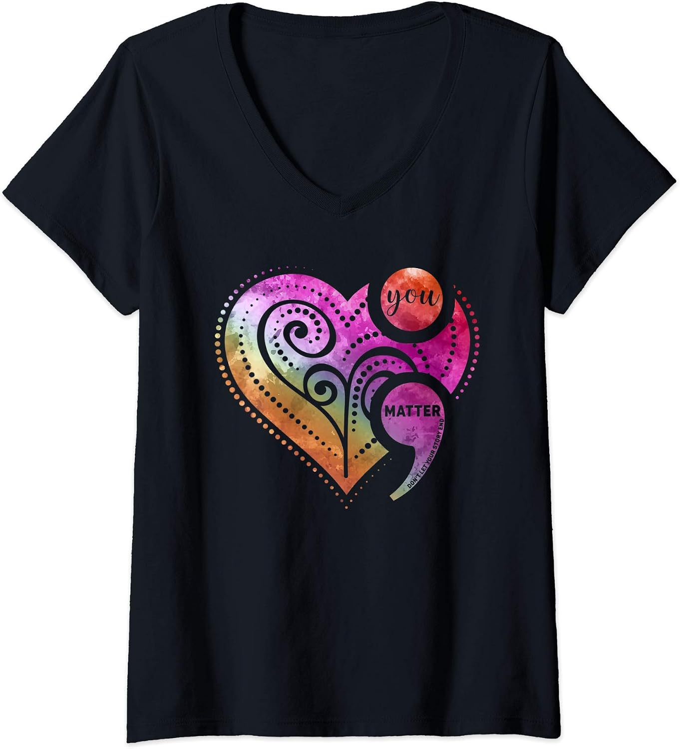 You Matter Semicolon - Adult & Kids T-Shirts, Sweatshirts & Hoodies apparel design preview 1