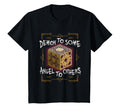 Demons Angels Distressed Goth Horror T-Shirt - Novelty Apparel for Adults - T-Shirt, Sweatshirt, Hoodie