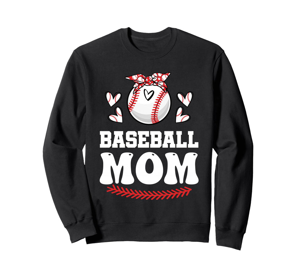 Baseball Mom Mama Baseball Mothers Sweatshirt - Unique Graphic for Adults - T-Shirt, Sweatshirt, Hoodie