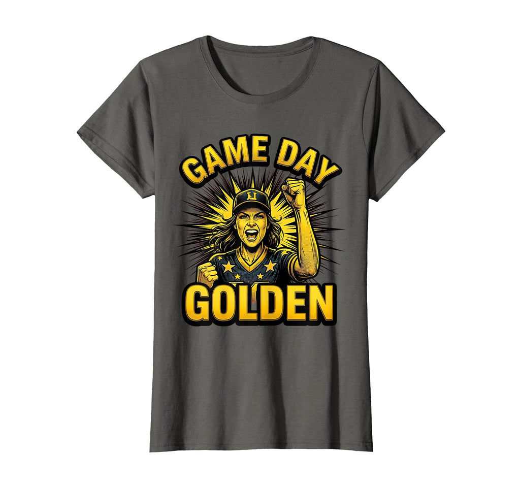 Game Day Golden Baseball Mom T-Shirt - Novelty Apparel for Adults - T-Shirt, Sweatshirt, Hoodie