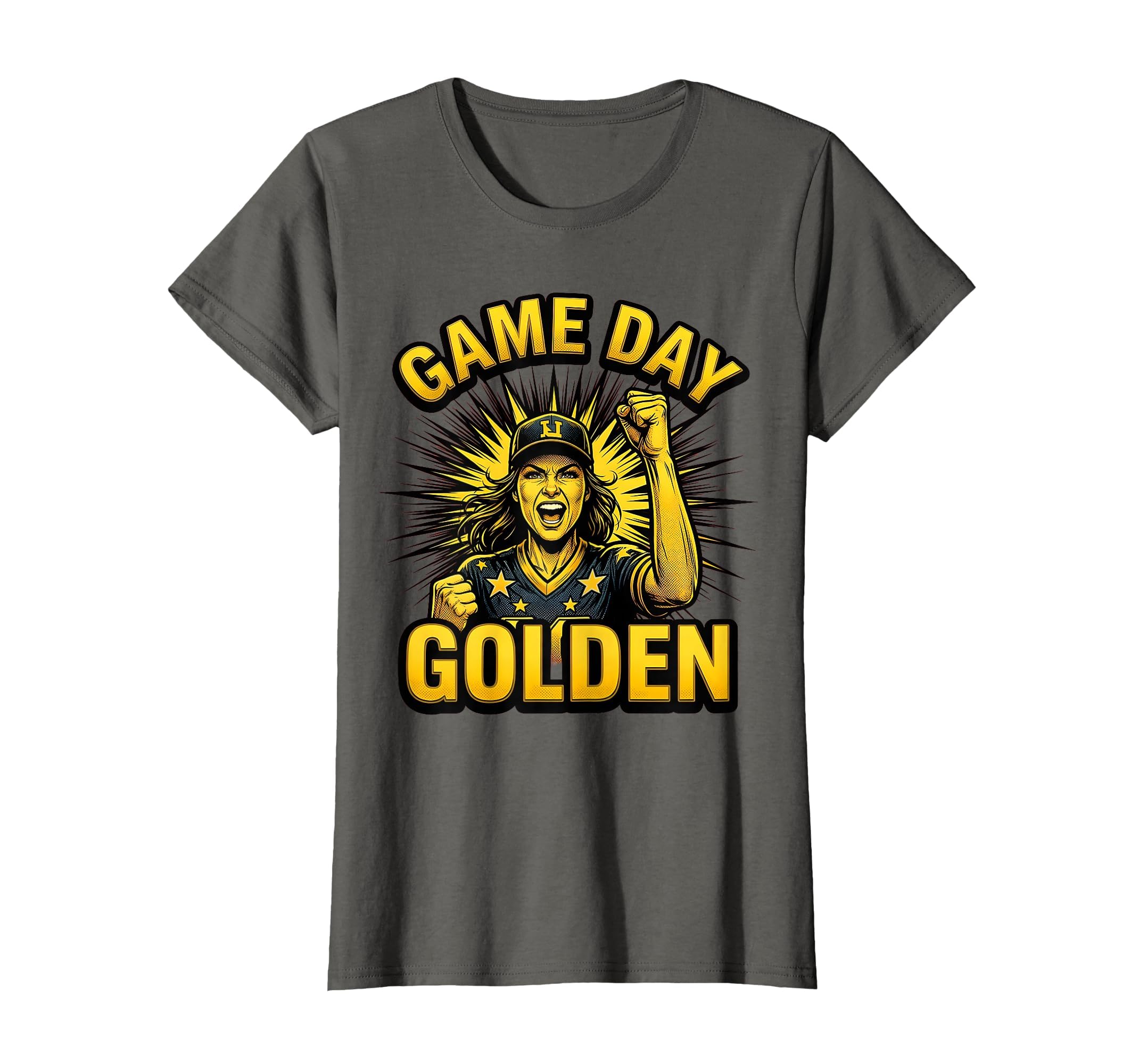 Game Day Golden Baseball Mom T-Shirt - Novelty Apparel for Adults - T-Shirt, Sweatshirt, Hoodie