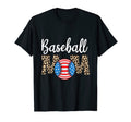 Softball Baseball Mom Leopard T-Shirt - Aesthetic Graphic for Adults - T-Shirt, Sweatshirt, Hoodie