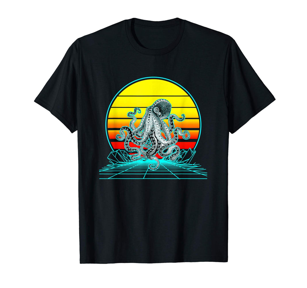 Sunset Octopus T-Shirt - Casual Everyday Wear for Adults - T-Shirt, Sweatshirt, Hoodie