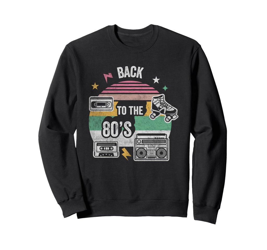 Back To 80S Cassette Roller Sweatshirt - Fun Novelty Design for Adults - T-Shirt, Sweatshirt, Hoodie