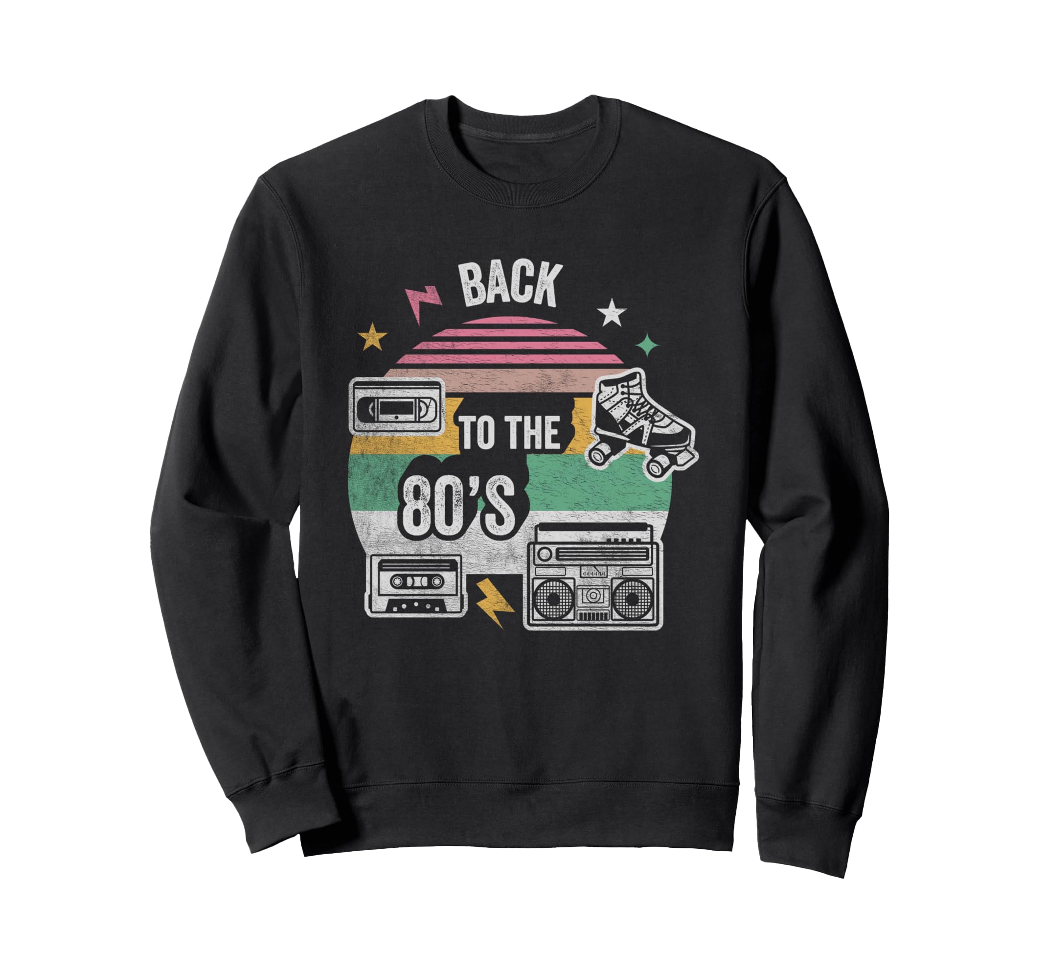 Back To 80S Cassette Roller Sweatshirt - Fun Novelty Design for Adults - T-Shirt, Sweatshirt, Hoodie