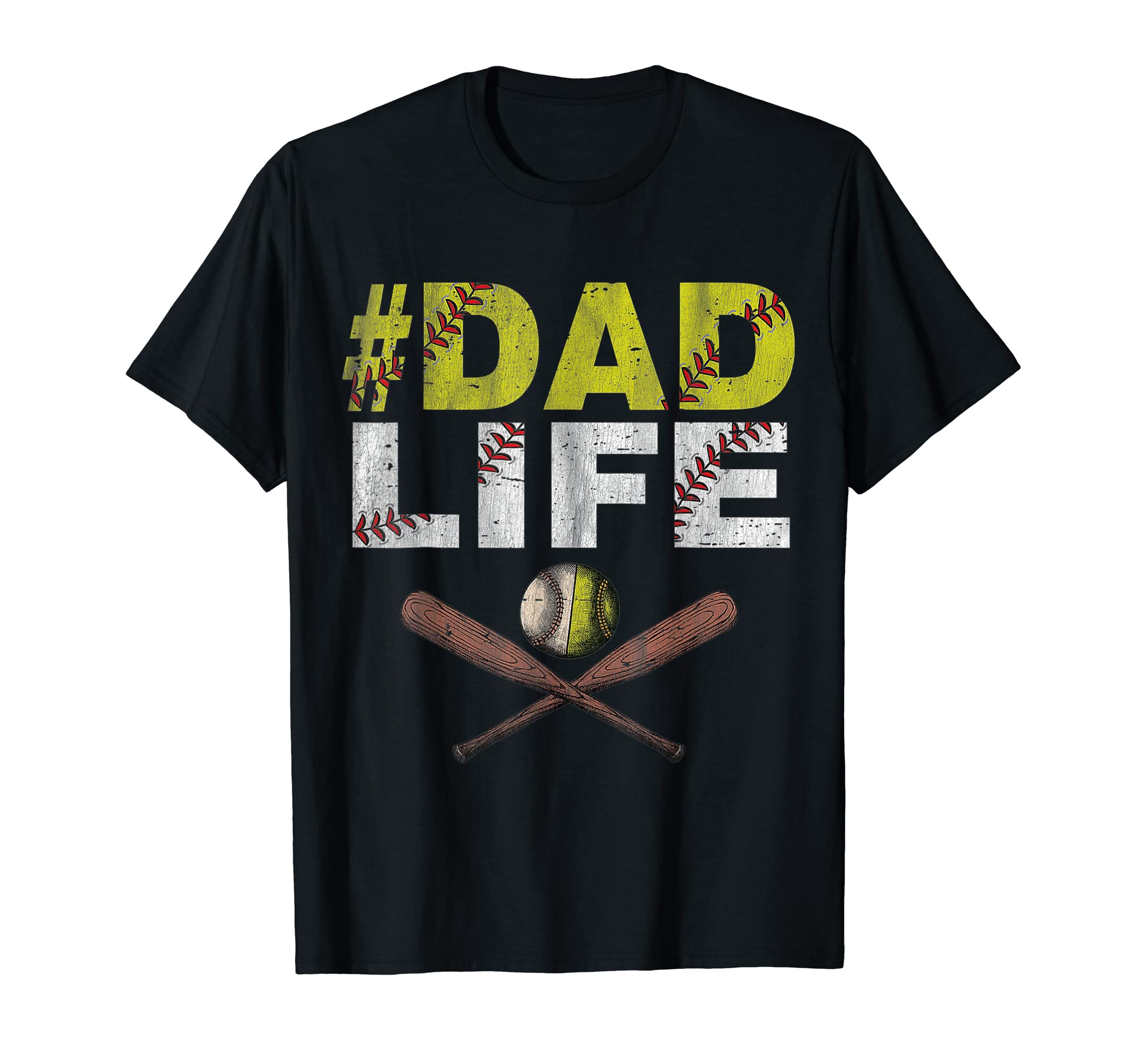 Funny Dad Life Softball Baseball T-Shirt - Minimalist Print for Adults - T-Shirt, Sweatshirt, Hoodie