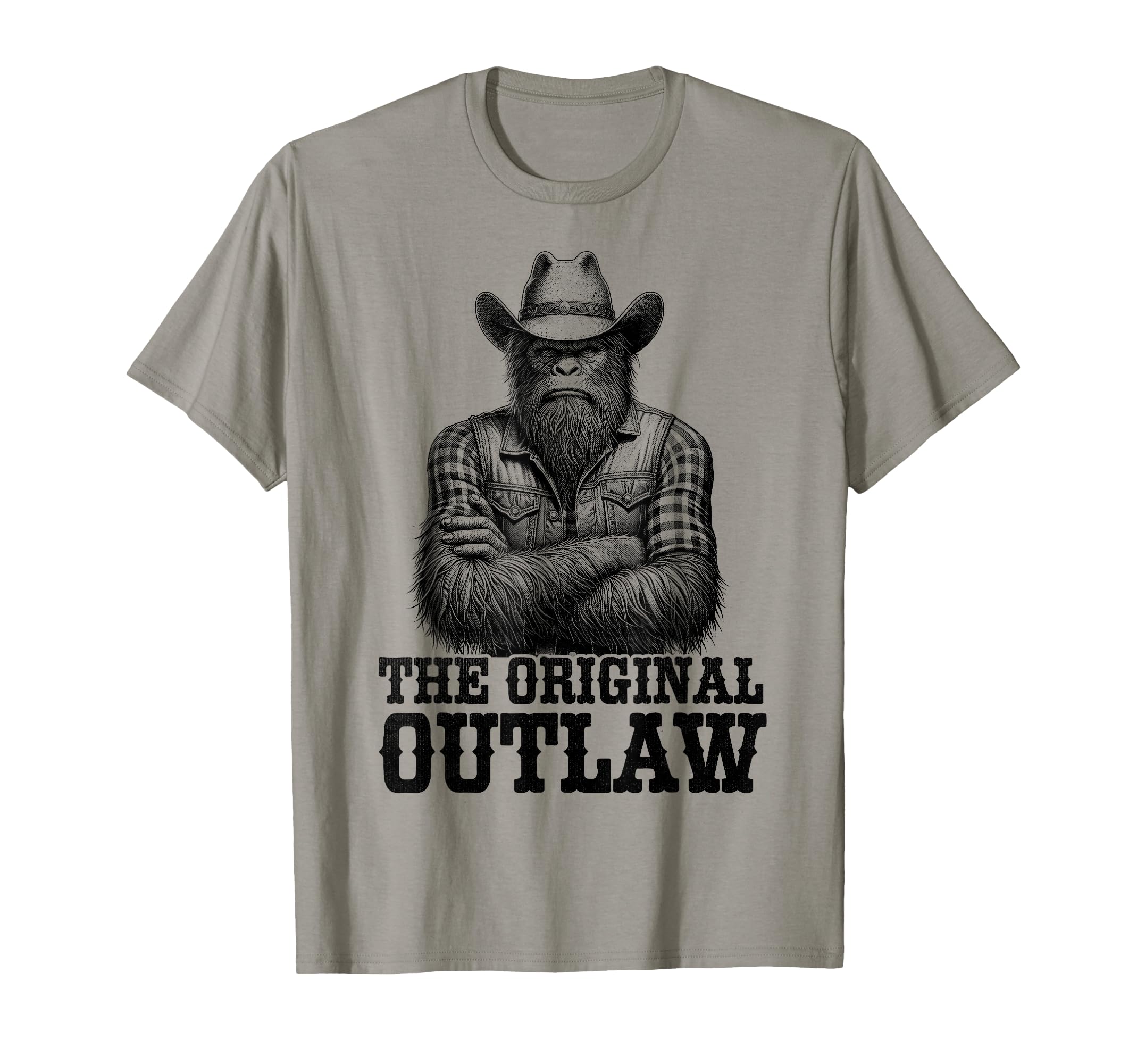 Bigfoot Sasquatch Funny Cowboy Cryptid T-Shirt - Graphic Print Men Women - T-Shirt, Sweatshirt, Hoodie