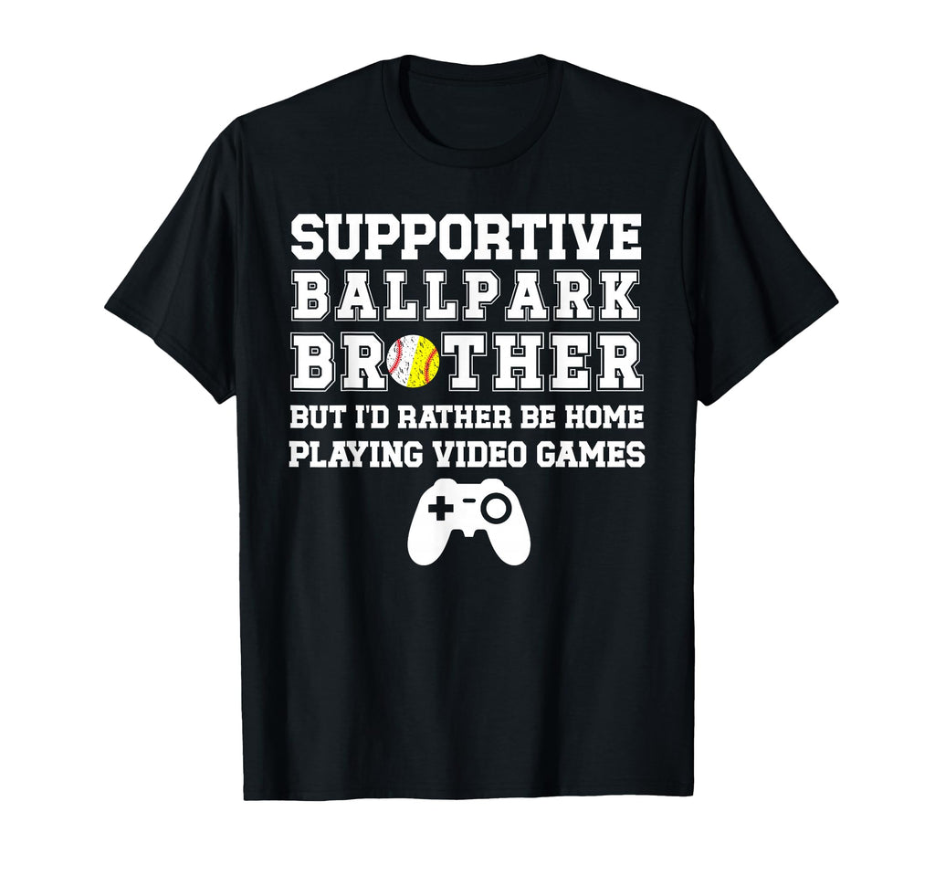 Supportive Ballpark Brother Baseball T-Shirt - Trendy Graphic Men Women - T-Shirt, Sweatshirt, Hoodie