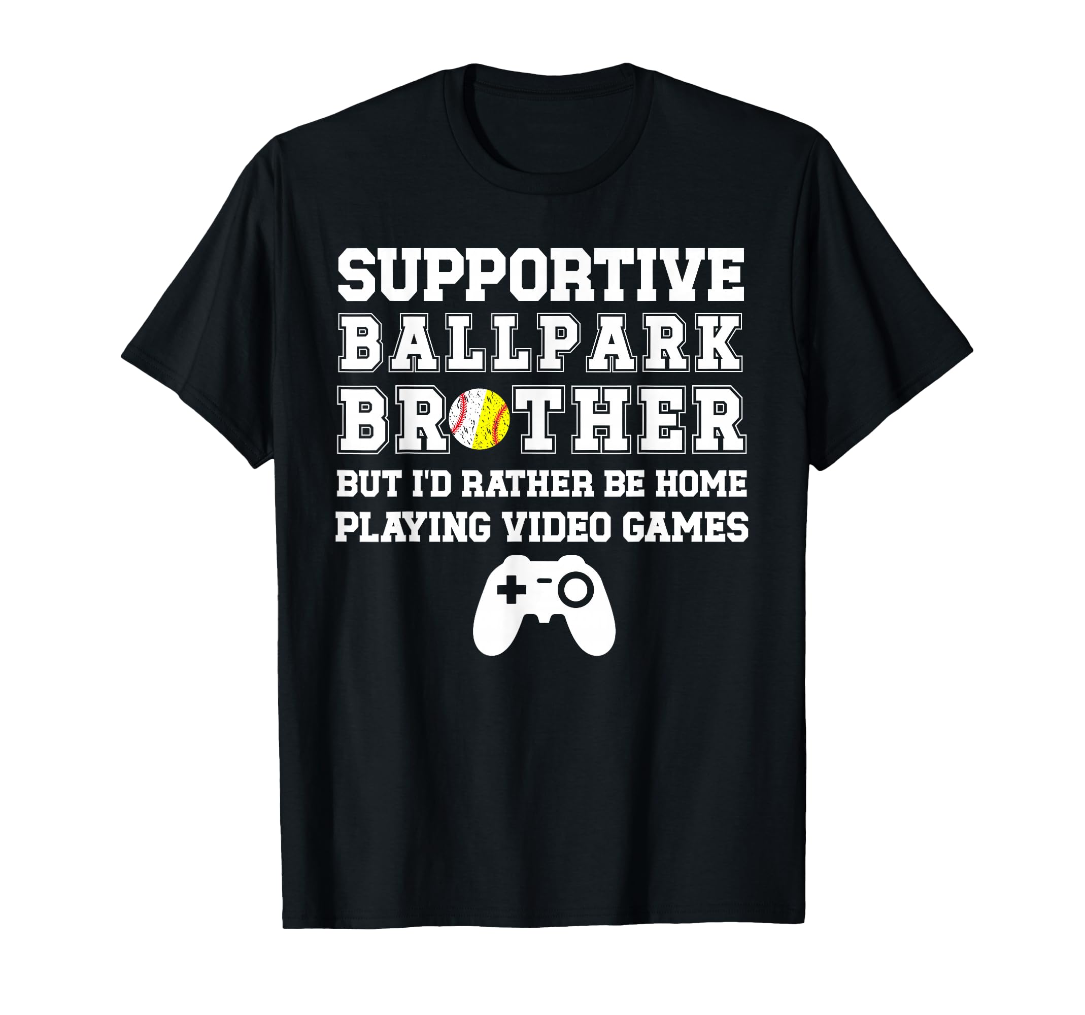 Supportive Ballpark Brother Baseball T-Shirt - Trendy Graphic Men Women - T-Shirt, Sweatshirt, Hoodie