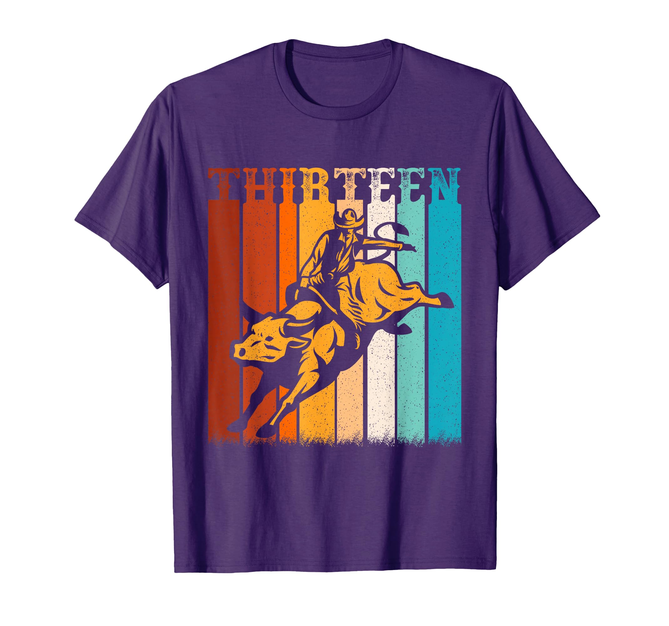 Bull Riding 13Th Birthday 13 Year Old T-Shirt - Streetwear Style Men Women - T-Shirt, Sweatshirt, Hoodie